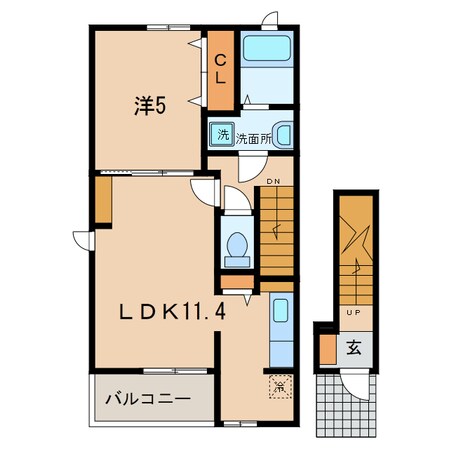 西尾勤労会館前 徒歩4分 2階の物件間取画像